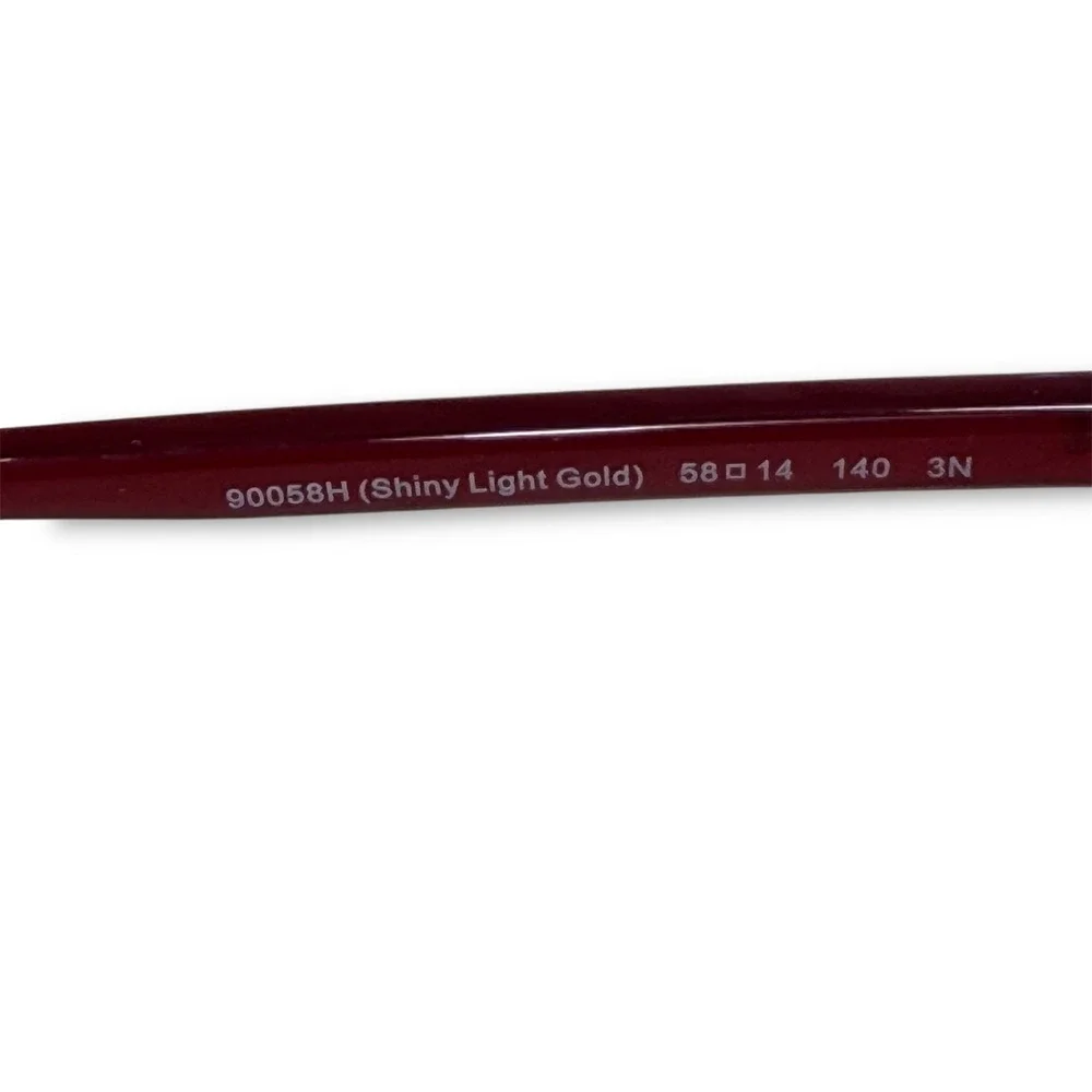 Coach HC7077 Aviator Pilot Sunglasses Shiny Light Gold Burgundy 58 14 140 90058H - Picture 6 of 8